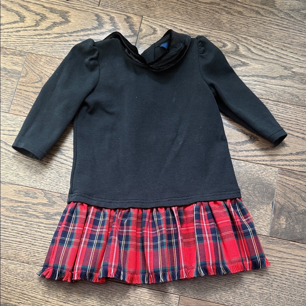 Polo by Ralph Lauren Black velvet collar 2T dress valentines day photoshoot EUC - Picture 1 of 5